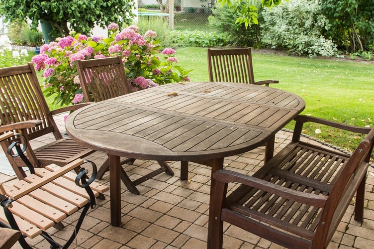 Garden furniture needs to be secured during stormy weather