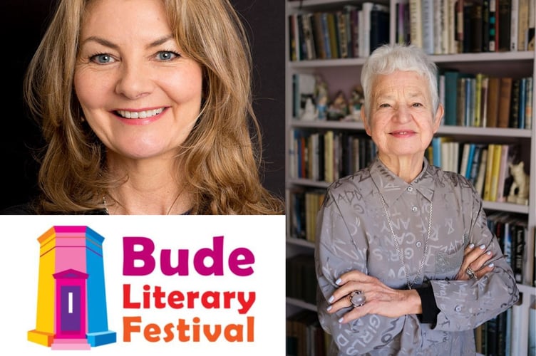 Among the exciting acts attending Bude Literary Festival are Jo Caulfield (left) and Jacqueline Wilson (right)