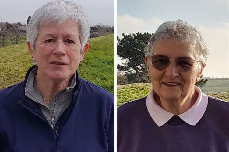 The winners from the respective Stableford, Sue Wenmoth (eighteen-hole) and Vera Nancekivell (nine-hole). Pictures: St Mellion Golf Club